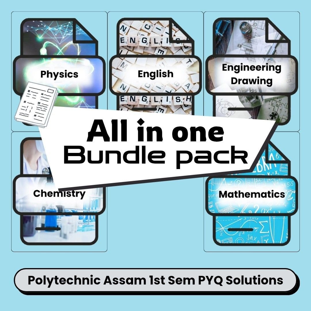 All in one Bundle pack | PYQ Solutions | 1st Sem-Polytechnic Assam