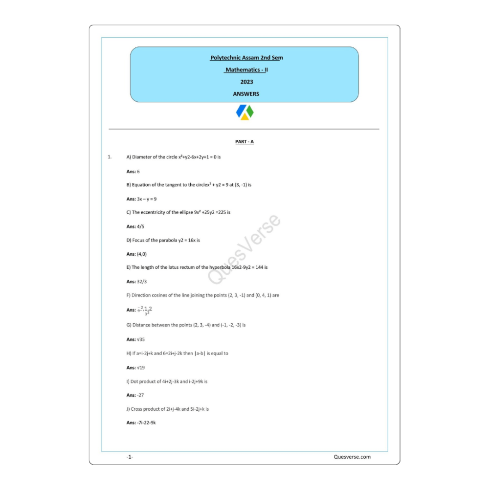 All in one Bundle pack | PYQ Solutions | 2nd Sem Polytechnic Assam - Image 3