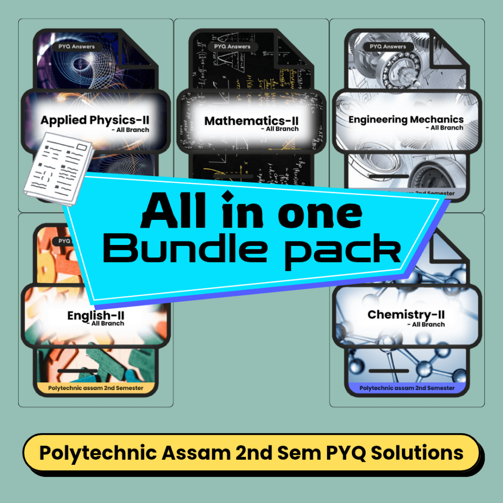 All in one Bundle pack | PYQ Solutions | 2nd Sem Polytechnic Assam