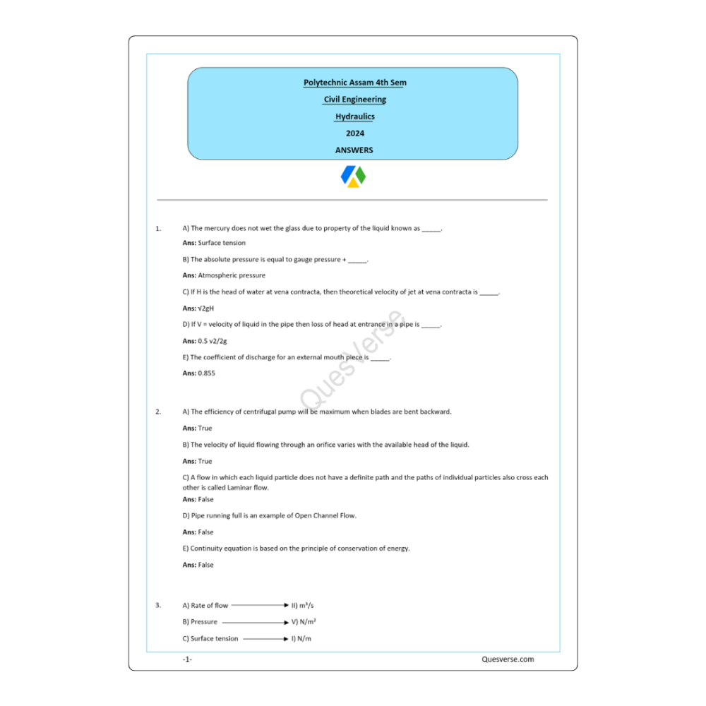 All in one Bundle pack | Civil Engineering | PYQ Solutions | 4th Sem Polytechnic Assam - Image 3