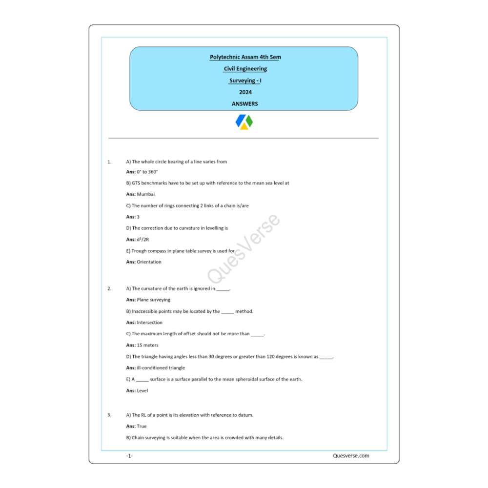 All in one Bundle pack | Civil Engineering | PYQ Solutions | 4th Sem Polytechnic Assam - Image 6