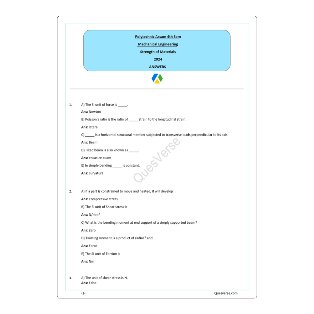 All in one Bundle pack | Mechanical Engineering | PYQ Solutions | 4th Sem Polytechnic Assam - Image 2