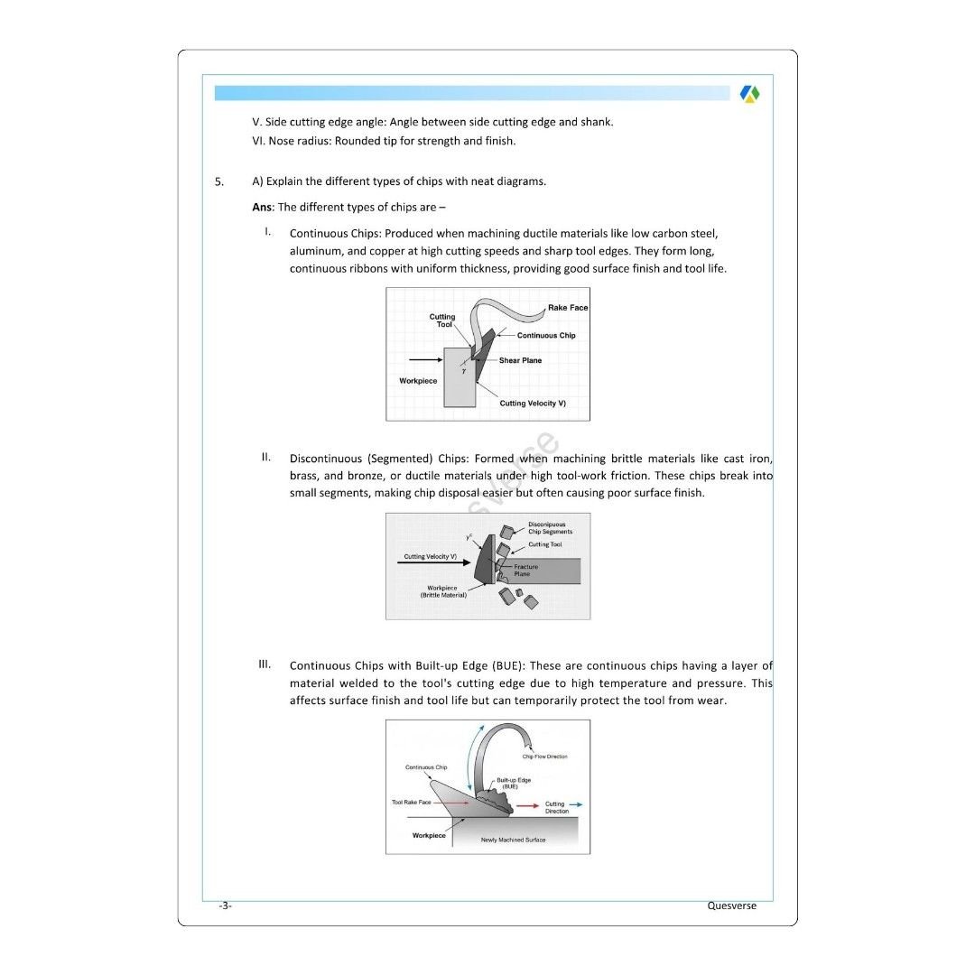Manufacturing Technology-I | Mechanical Engineering | PYQ Solutions | 3rd Sem-Polytechnic Assam - Image 3