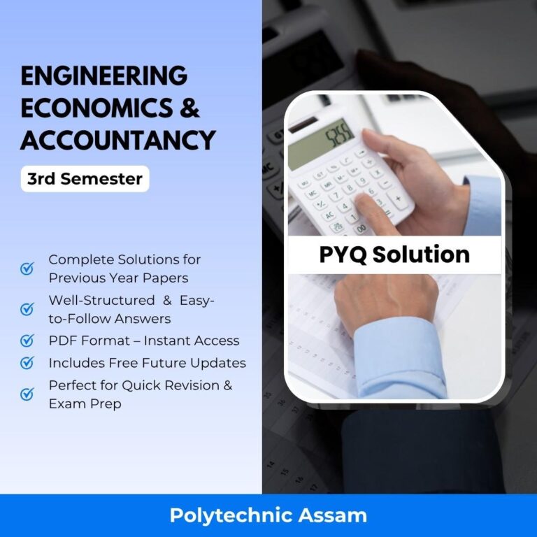 Engineering Economics & Accountancy | PYQ Solutions | 3rd Sem-Polytechnic Assam