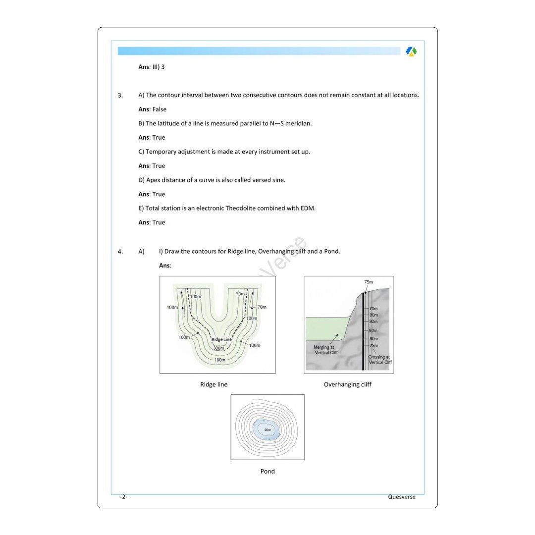 Advance Surveying | Civil Engineering | PYQ Solutions | 5th Sem-Polytechnic Assam - Image 3