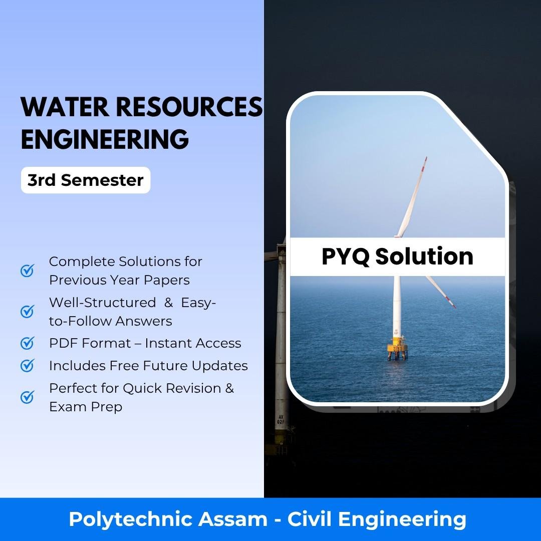 Water Resources Engineering | Civil Engineering | PYQ Solutions | 3rd Sem-Polytechnic Assam