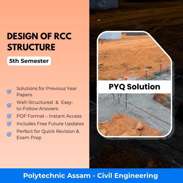 Design of RCC Structures | Civil Engineering | PYQ Solutions | 5th Sem-Polytechnic Assam