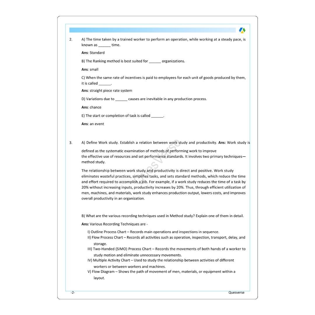 Industrial Engineering | Mechanical Engineering | PYQ Solutions | 5th Sem-Polytechnic Assam - Image 2