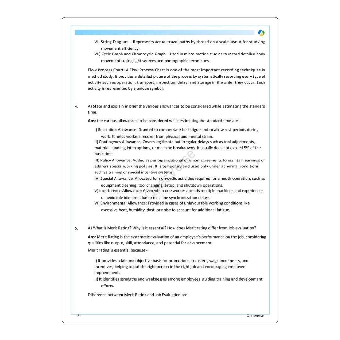 Industrial Engineering | Mechanical Engineering | PYQ Solutions | 5th Sem-Polytechnic Assam - Image 3