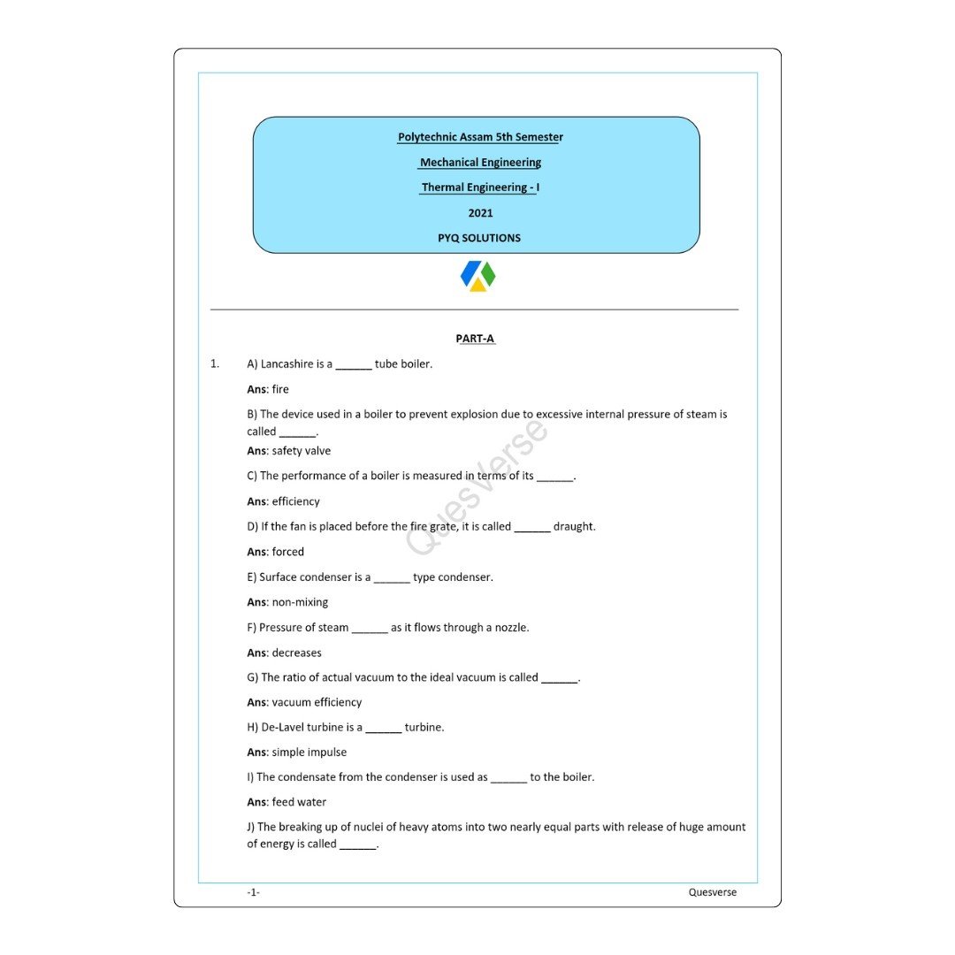 All in one Bundle pack | Mechanical Engineering | PYQ Solutions | 5th Sem Polytechnic Assam - Image 6