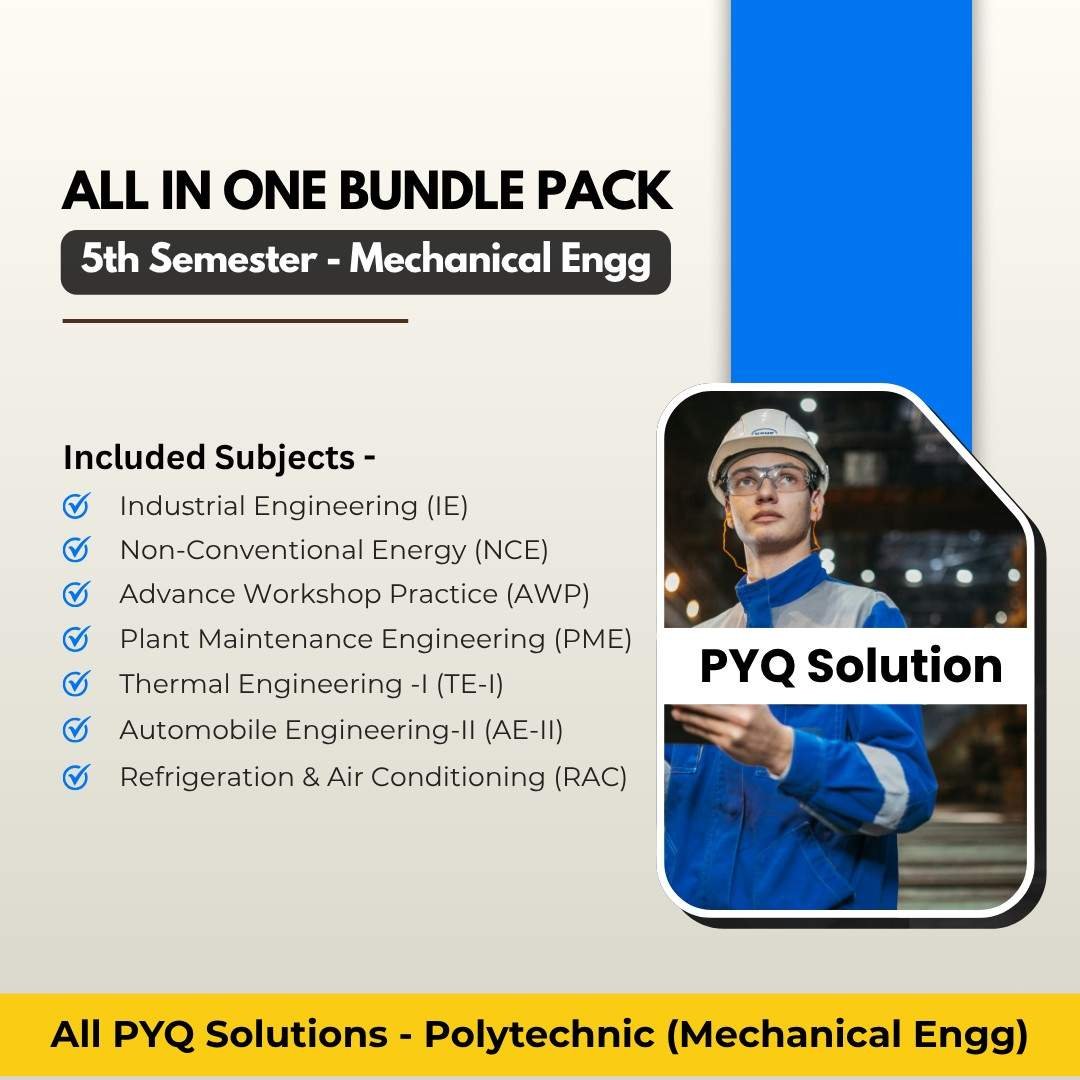 All in one Bundle pack | Mechanical Engineering | PYQ Solutions | 5th Sem Polytechnic Assam
