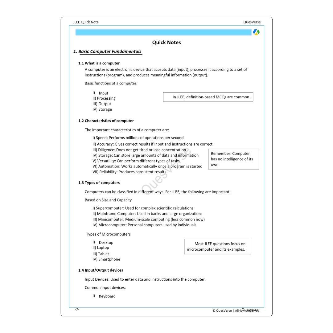 Joint Lateral Entrance Exam | Basic of Computer Science | Quick Note - Image 2