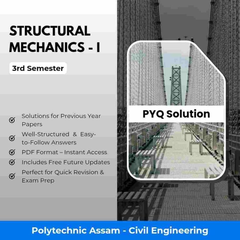 Structural Mechanics-I | Civil Engineering | PYQ Solutions | 3rd Sem-Polytechnic Assam