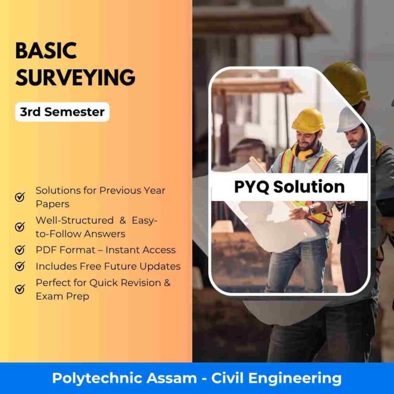 Basic Surveying | Civil Engineering | PYQ Solutions | 3rd Sem-Polytechnic Assam