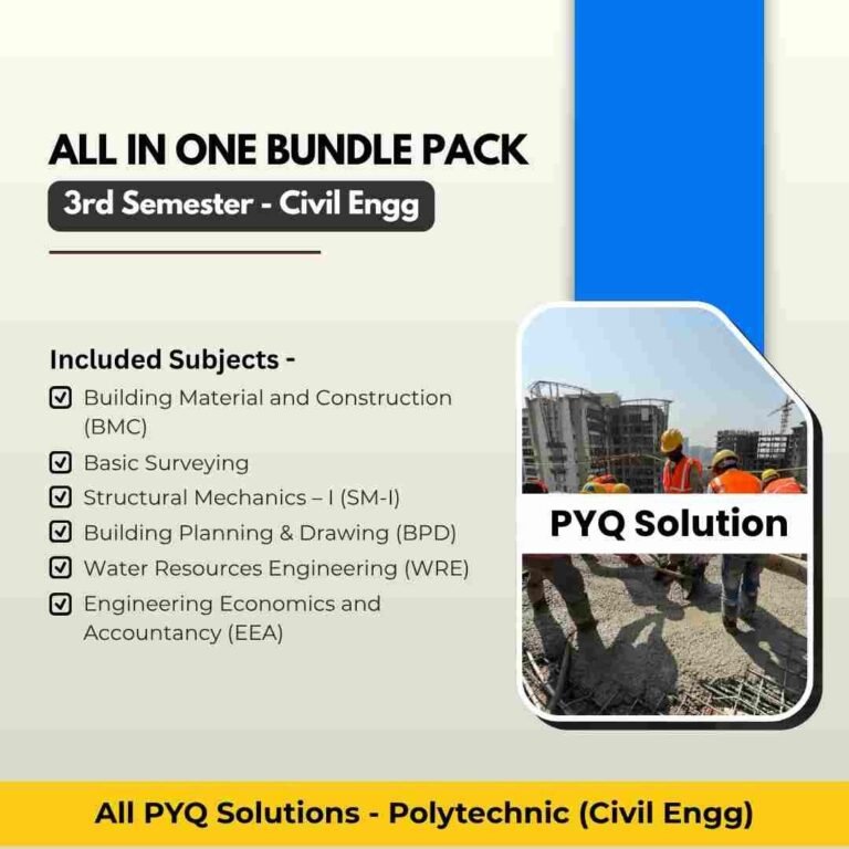 All in One Bundle Pack | Civil Engineering | PYQ Solutions | 3rd Sem Polytechnic Assam