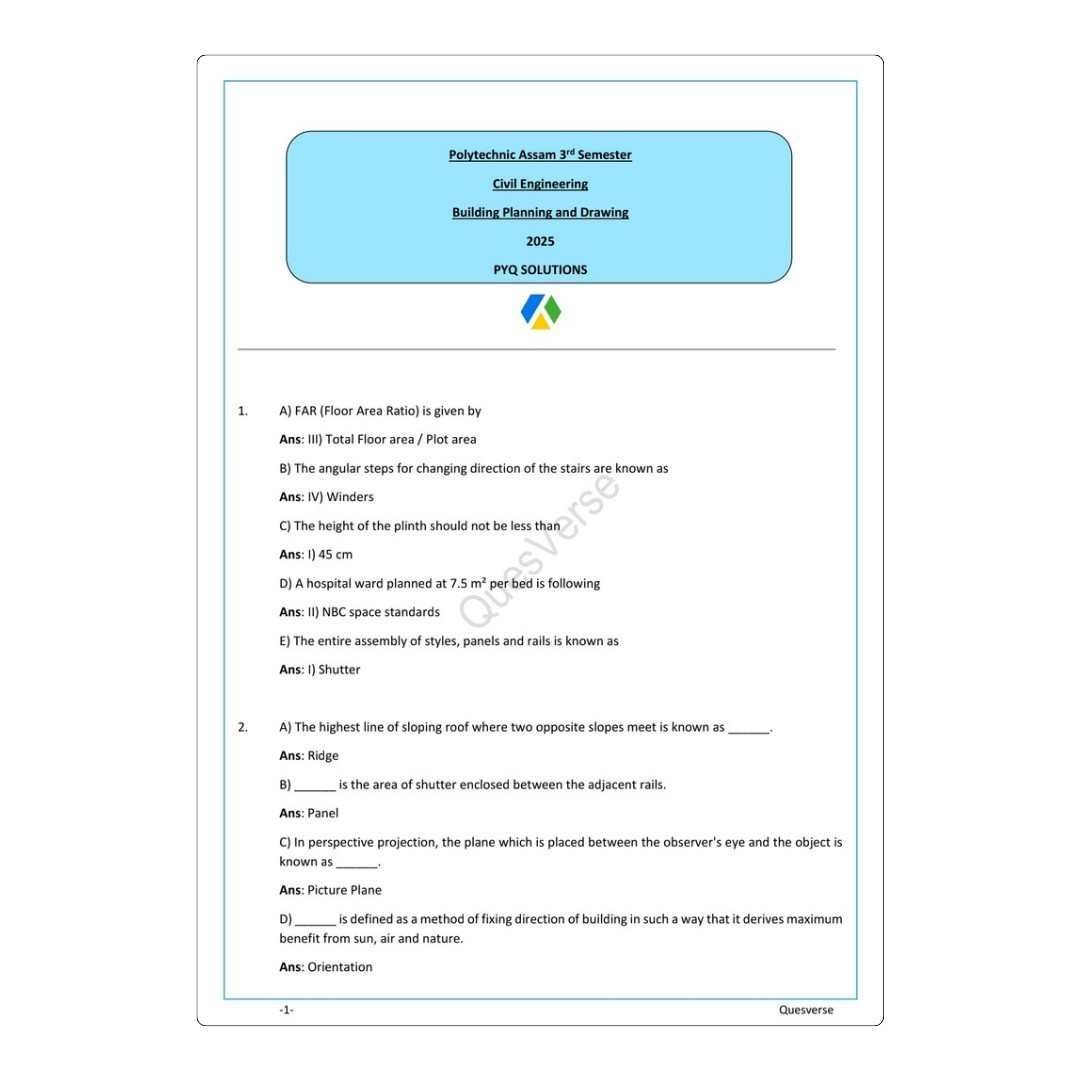 All in One Bundle Pack | Civil Engineering | PYQ Solutions | 3rd Sem Polytechnic Assam - Image 5