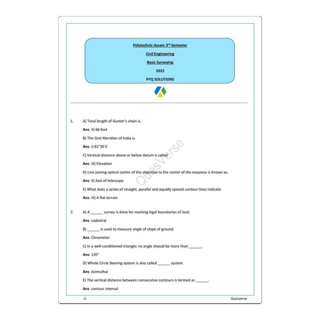 All in One Bundle Pack | Civil Engineering | PYQ Solutions | 3rd Sem Polytechnic Assam - Image 3